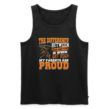 Track and Field Runner Athelitcs Running Sport Run - Men's Premium Organic Tank Top - black - Front - AI Model Male 178 light (178cm)