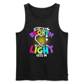 depression depressive sad gift idea unfortunate - Men's Premium Organic Tank Top - black - Front - AI Model Male 178 light (178cm)