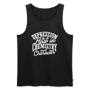 depression depressive sad gift idea unfortunate - Men's Premium Organic Tank Top - black - Front - AI Model Male 178 light (178cm)