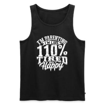 eltern geschenk mutter geschenkidee vater familie - Männer Premium Bio Tank Top - Schwarz - Vorne - Michal (187cm)