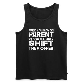 eltern geschenk mutter geschenkidee vater familie - Männer Premium Bio Tank Top - Schwarz - Vorne - Michal (187cm)