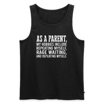 eltern geschenk mutter geschenkidee vater familie - Männer Premium Bio Tank Top - Schwarz - Vorne - AI Model Male 178 light (178cm)