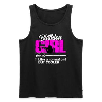 biathlon sport winter sports ski gift saying lan - Men's Premium Organic Tank Top - black - Front - Michal (187cm)