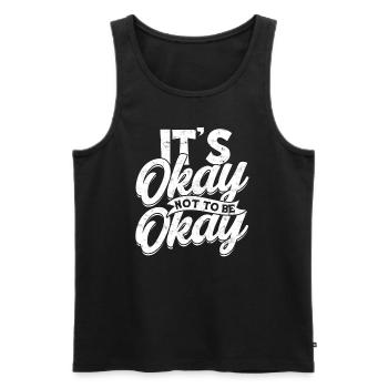 depression depressive sad gift idea unfortunate - Men's Premium Organic Tank Top - black - Front - AI Model Male 178 light (178cm)
