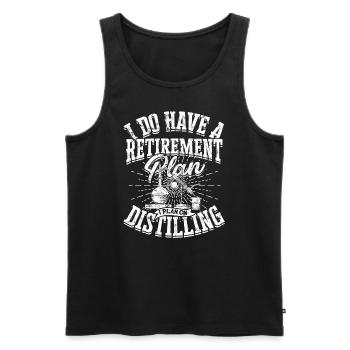 schnaps whiskey brennen schnapsbrenner geschenkide - Männer Premium Bio Tank Top - Schwarz - Vorne - AI Model Male 178 light (178cm)