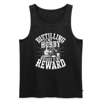 schnaps whiskey brennen schnapsbrenner geschenkide - Männer Premium Bio Tank Top - Schwarz - Vorne - AI Model Male 178 light (178cm)