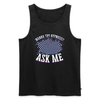 hypnose hypnotisch hypnotisieren hypnotiseur gesch - Männer Premium Bio Tank Top - Schwarz - Vorne - AI Model Male 178 light (178cm)
