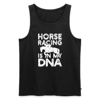 horse racing horse ride horses rider gift g - Men's Premium Organic Tank Top - black - Front - AI Model Male 178 light (178cm)