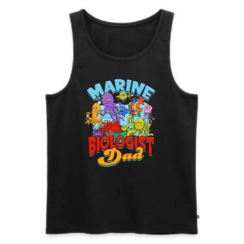 biologie marine biologiste marin biologie marine biologiste - Débardeur bio Premium Homme - noir - Devant - Michal (187cm)