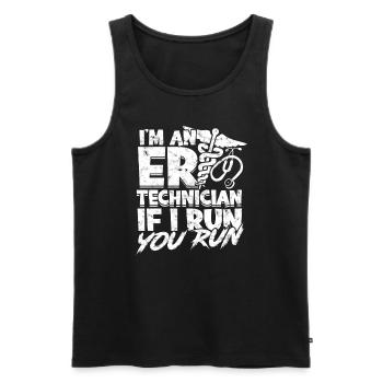emergency room nurse hospital krankenpf - Men's Premium Organic Tank Top - black - Front - AI Model Male 178 light (178cm)