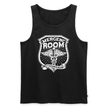 emergency room nurse hospital krankenpf - Men's Premium Organic Tank Top - black - Front - AI Model Male 178 light (178cm)