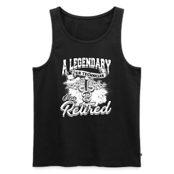 Emergency Department Nurse Hospital Hospitals - Men's Premium Organic Tank Top - black - Front - AI Model Male 178 light (178cm)