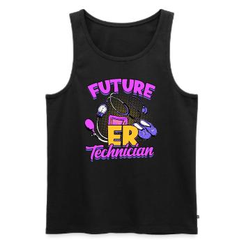 Emergency Department Nurse Hospital Hospitals - Men's Premium Organic Tank Top - black - Front - AI Model Male 178 light (178cm)