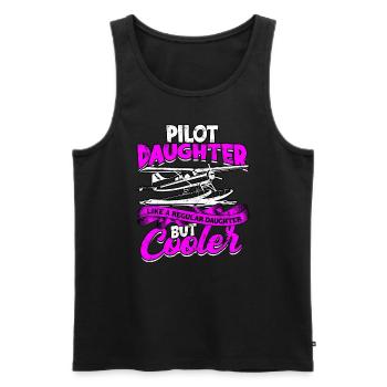 pilot flugzeug fliegen tochter geschenkidee gesche - Männer Premium Bio Tank Top - Schwarz - Vorne - Michal (187cm)