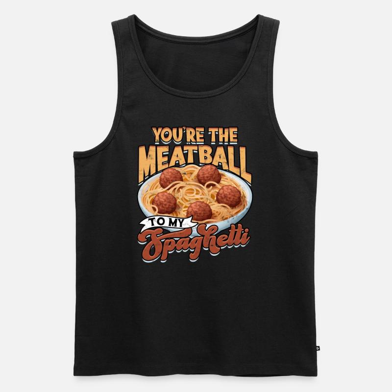 fleischklößchen essen spaghetti geschenk geschenki - Männer Premium Bio Tank Top - Schwarz