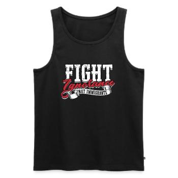 usa amerika einwanderer us bürger amerikanische fl - Männer Premium Bio Tank Top - Schwarz - Vorne - Michal (187cm)