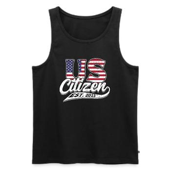 États-Unis Amérique Immigrants Citoyens américains FL américain - Débardeur bio Premium Homme - noir - Devant - AI Model Male 178 light (178cm)