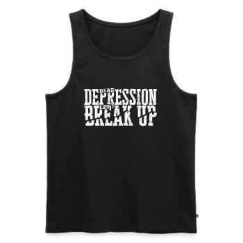 depression depressive sad gift idea unfortunate - Men's Premium Organic Tank Top - black - Front - AI Model Male 178 light (178cm)