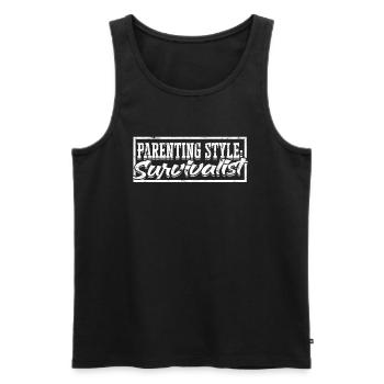 eltern geschenk mutter geschenkidee vater familie - Männer Premium Bio Tank Top - Schwarz - Vorne - Michal (187cm)