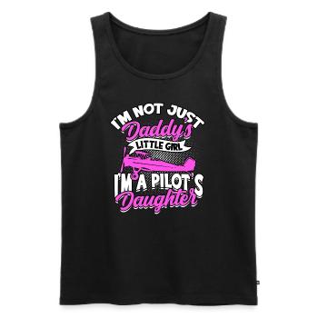 pilot flugzeug fliegen tochter geschenkidee gesche - Männer Premium Bio Tank Top - Schwarz - Vorne - Michal (187cm)