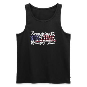 États-Unis Amérique Immigrants Citoyens américains FL américain - Débardeur bio Premium Homme - noir - Devant - AI Model Male 178 light (178cm)