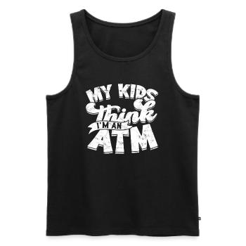 eltern geschenk mutter geschenkidee vater familie - Männer Premium Bio Tank Top - Schwarz - Vorne - Michal (187cm)