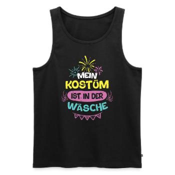 Mein Kostüm Ist In Der Wäsche Fasching Karneval - Männer Premium Bio Tank Top - Schwarz - Vorne - Michal (187cm)