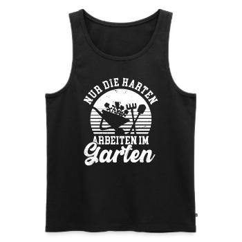 Nur Die Harten Arbeiten Im Garten Gärtner Outfit - Männer Premium Bio Tank Top - Schwarz - Vorne - Michal (187cm)