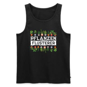 Planzenflüsterer Garten Gärtner Outfit - Männer Premium Bio Tank Top - Schwarz - Vorne - Michal (187cm)