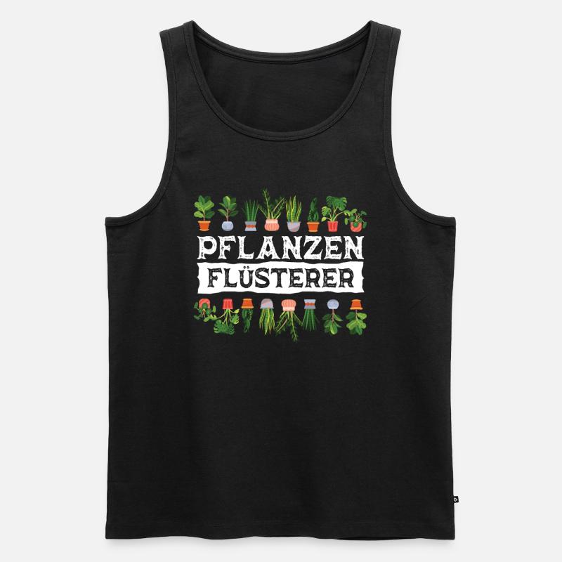 Planzenflüsterer Garten Gärtner Outfit - Männer Premium Bio Tank Top - Schwarz