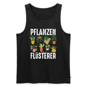 Planzenflüsterer Garten Gärtner Outfit - Männer Premium Bio Tank Top - Schwarz - Vorne - Michal (187cm)