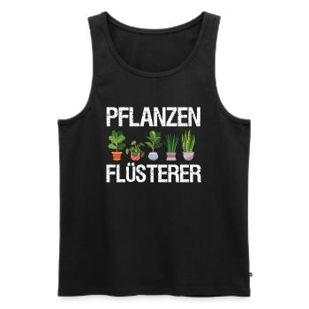 Planzenflüsterer Garten Gärtner Outfit - Männer Premium Bio Tank Top - Schwarz - Vorne - Michal (187cm)