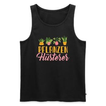 Pflanzenflüsterer Garten Gärtnerin Outfit - Männer Premium Bio Tank Top - Schwarz - Vorne - Michal (187cm)
