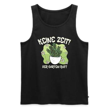 Keine Zeit Der Garten Ruft Gärtner Outfit - Männer Premium Bio Tank Top - Schwarz - Vorne - Michal (187cm)