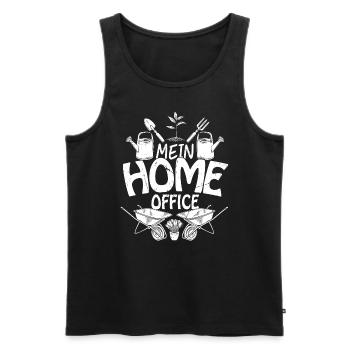 Mein Home Office Garten Gärtner Outfit - Männer Premium Bio Tank Top - Schwarz - Vorne - Michal (187cm)
