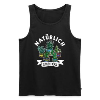 Nur Noch Eine Pflanze Garten Gärtner Hobbygärtner - Männer Premium Bio Tank Top - Schwarz - Vorne - Michal (187cm)