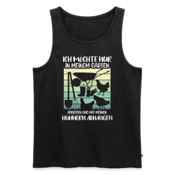 Garten Hobbygärtner Gärtner Gärtnerin Gartenarbeit - Männer Premium Bio Tank Top - Schwarz - Vorne - Michal (187cm)