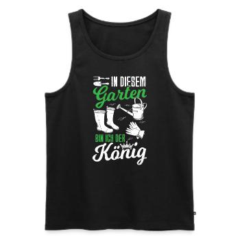 Garten Hobbygärtner Gärtner Gärtnerin Gartenarbeit - Männer Premium Bio Tank Top - Schwarz - Vorne - Michal (187cm)