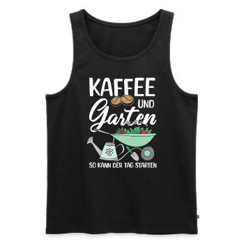 Garten Hobbygärtner Gärtner Gärtnerin Gartenarbeit - Männer Premium Bio Tank Top - Schwarz - Vorne - Michal (187cm)