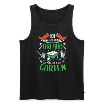 Garten Hobbygärtner Gärtner Gärtnerin Gartenarbeit - Männer Premium Bio Tank Top - Schwarz - Vorne - Michal (187cm)