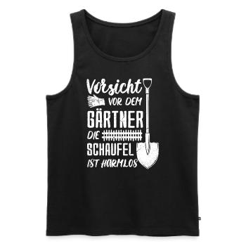 Retro Gärtner Garten Gärtner Hobbygärtner - Männer Premium Bio Tank Top - Schwarz - Vorne - Michal (187cm)