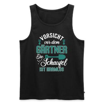 Retro Gärtner Garten Gärtner Hobbygärtner - Männer Premium Bio Tank Top - Schwarz - Vorne - Michal (187cm)