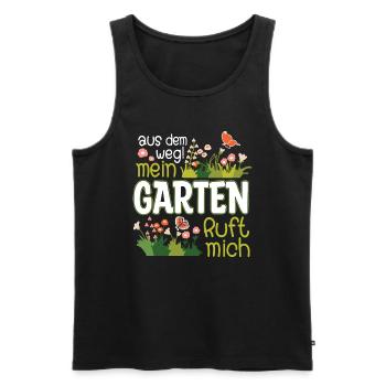 Retro Gärtner Garten Gärtner Hobbygärtner - Männer Premium Bio Tank Top - Schwarz - Vorne - Michal (187cm)