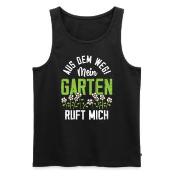 Retro Gärtner Garten Gärtner Hobbygärtner - Männer Premium Bio Tank Top - Schwarz - Vorne - Michal (187cm)