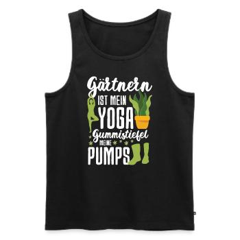 Garten Hobbygärtner Gärtner Gärtnerin Gartenarbeit - Männer Premium Bio Tank Top - Schwarz - Vorne - Michal (187cm)
