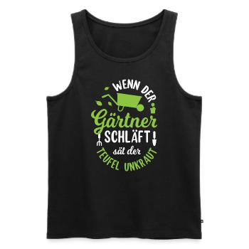 Garten Hobbygärtner Gärtner Gärtnerin Gartenarbeit - Männer Premium Bio Tank Top - Schwarz - Vorne - Michal (187cm)