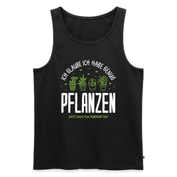 Garten Hobbygärtner Gärtner Gärtnerin Gartenarbeit - Männer Premium Bio Tank Top - Schwarz - Vorne - Michal (187cm)