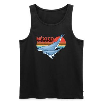 Buckelwale Mexiko - Männer Premium Bio Tank Top - Schwarz - Vorne - AI Model Male 178 light (178cm)
