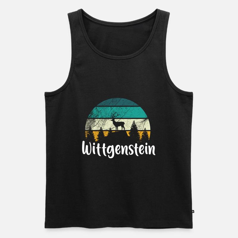 Wittgenstein - Männer Premium Bio Tank Top - Schwarz