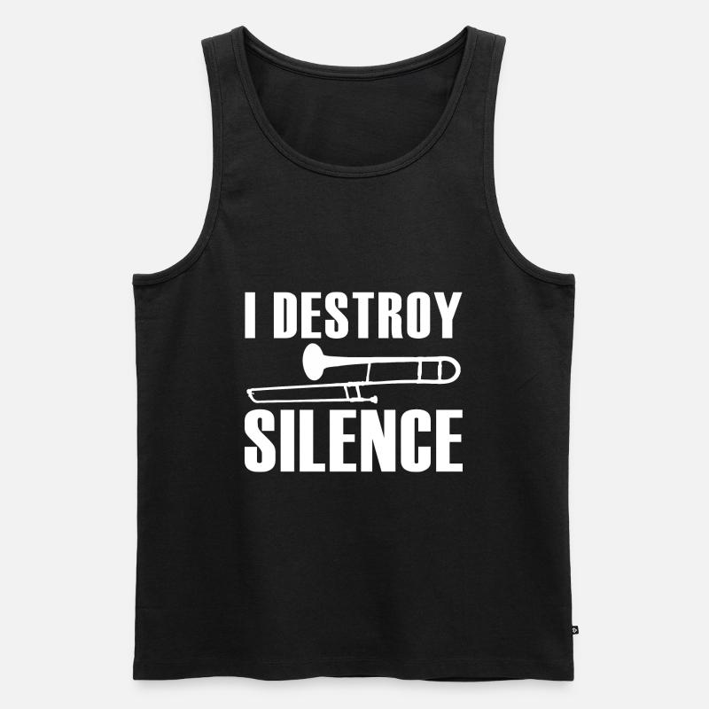 Posaune - Männer Premium Bio Tank Top - Schwarz